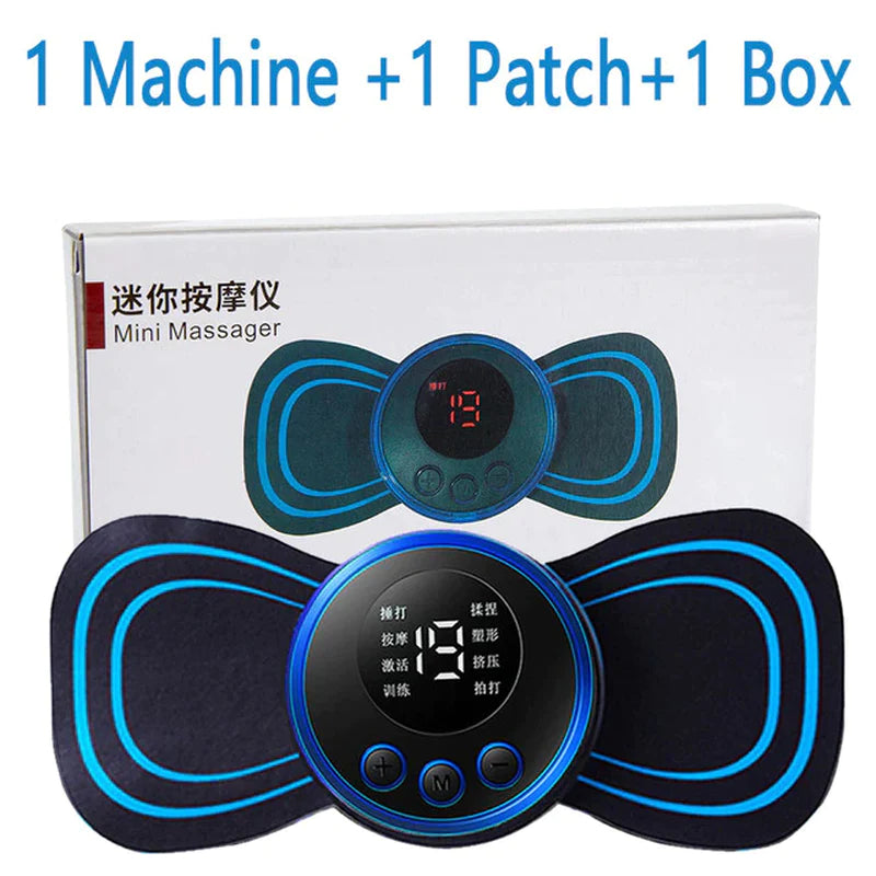 LCD Display EMS Neck Stretcher Electric Massager 8 Mode Cervical Massage Patch Pulse Muscle Stimulator Portable Relief Pain